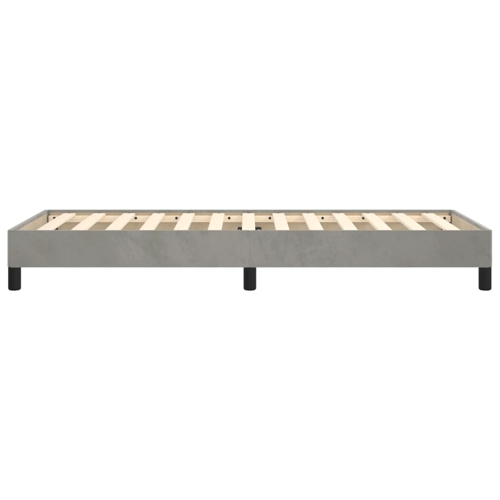 Bed Frame without Mattress Light Grey 90x190 cm Single Single Velvet