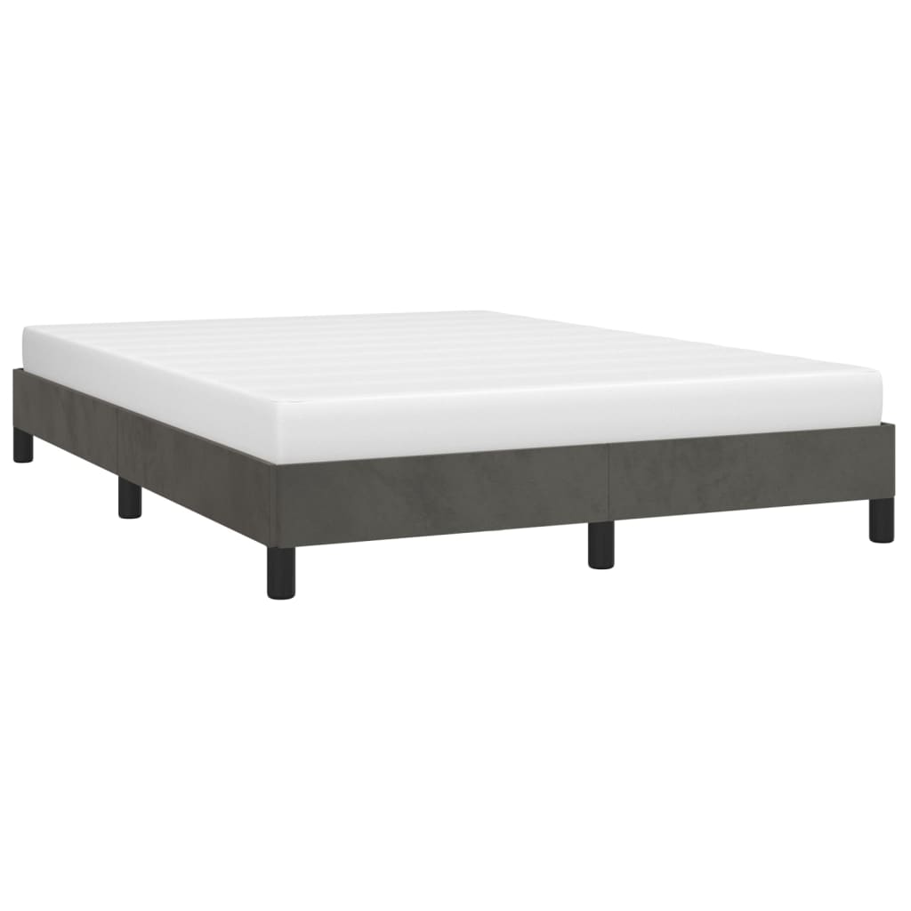 vidaXL Bed Frame without Mattress Dark Grey 135x190 cm Double Double Velvet