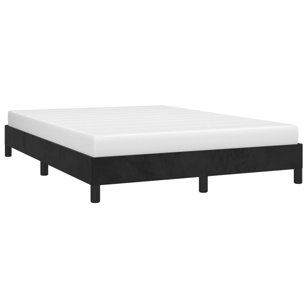 vidaXL Bed Frame without Mattress Black 135x190 cm Double Double Velvet