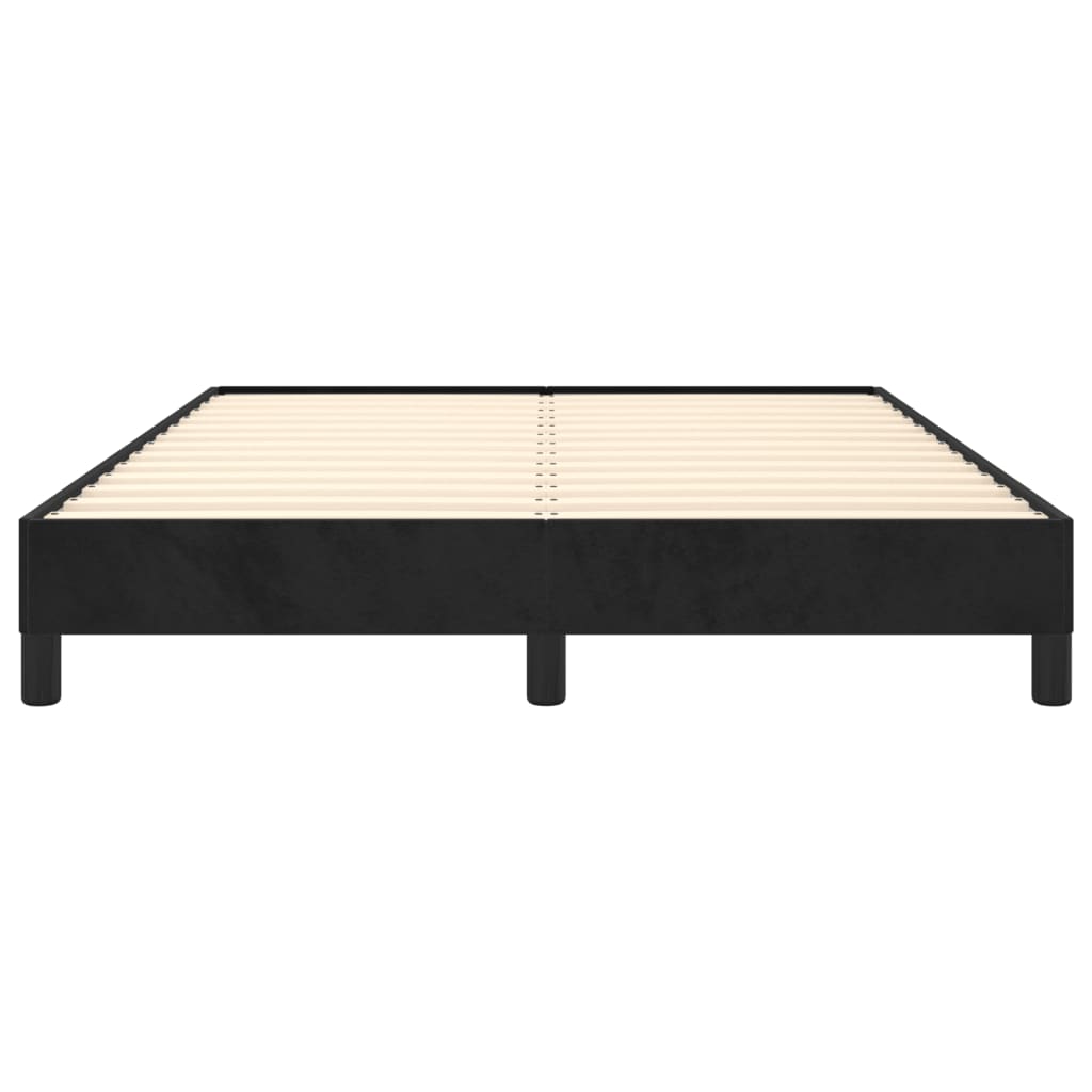 vidaXL Bed Frame without Mattress Black 135x190 cm Double Double Velvet