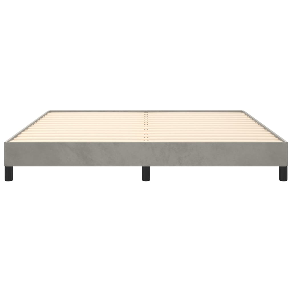 Bed Frame without Mattress Light Grey Super King Velvet