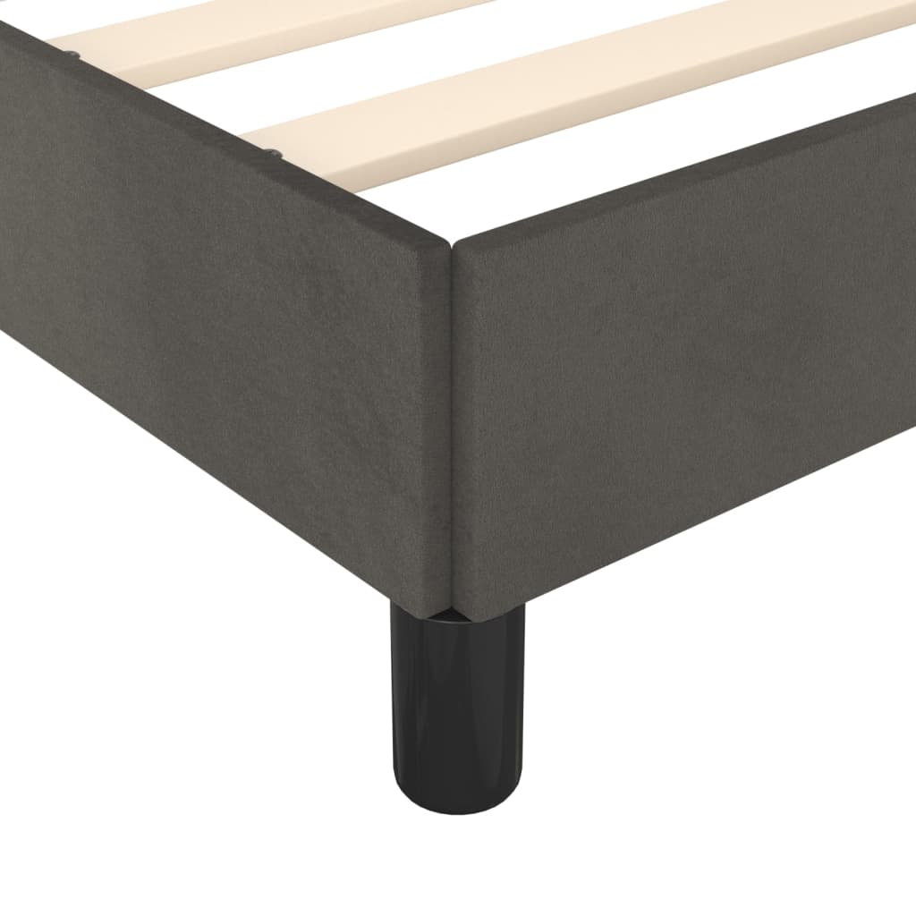 Bed Frame without Mattress Dark Grey Super King Velvet