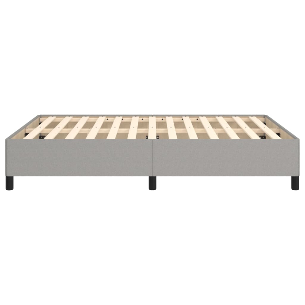 Bed Frame without Mattress Light Grey 135x190 cm Double Double Fabric