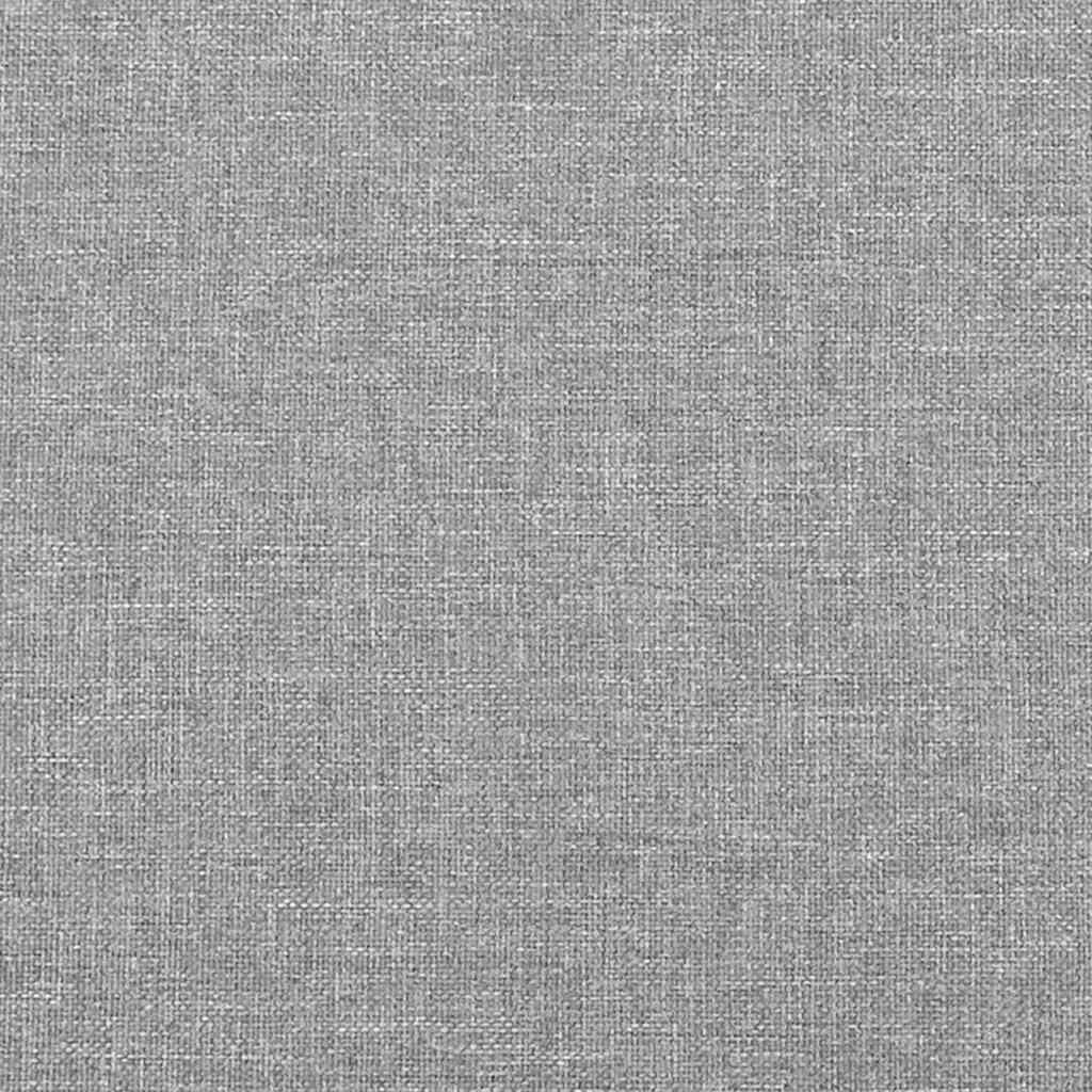 Bed Frame without Mattress Light Grey 135x190 cm Double Double Fabric