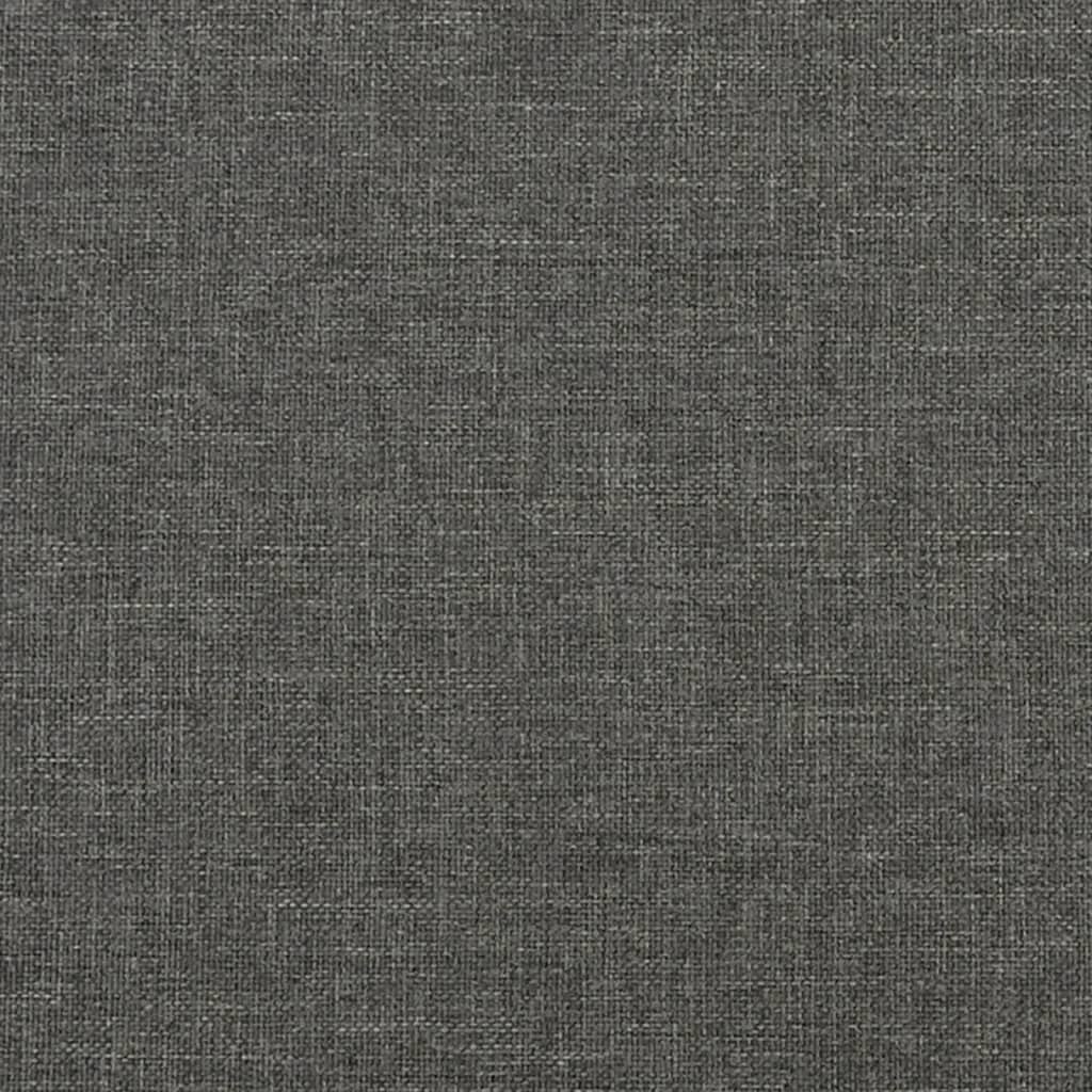 Bed Frame without Mattress Dark Grey 135x190 cm Double Double Fabric