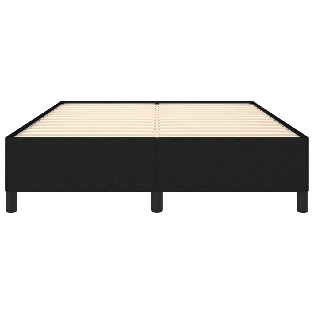 Bed Frame without Mattress Black 135x190 cm Double Double Fabric