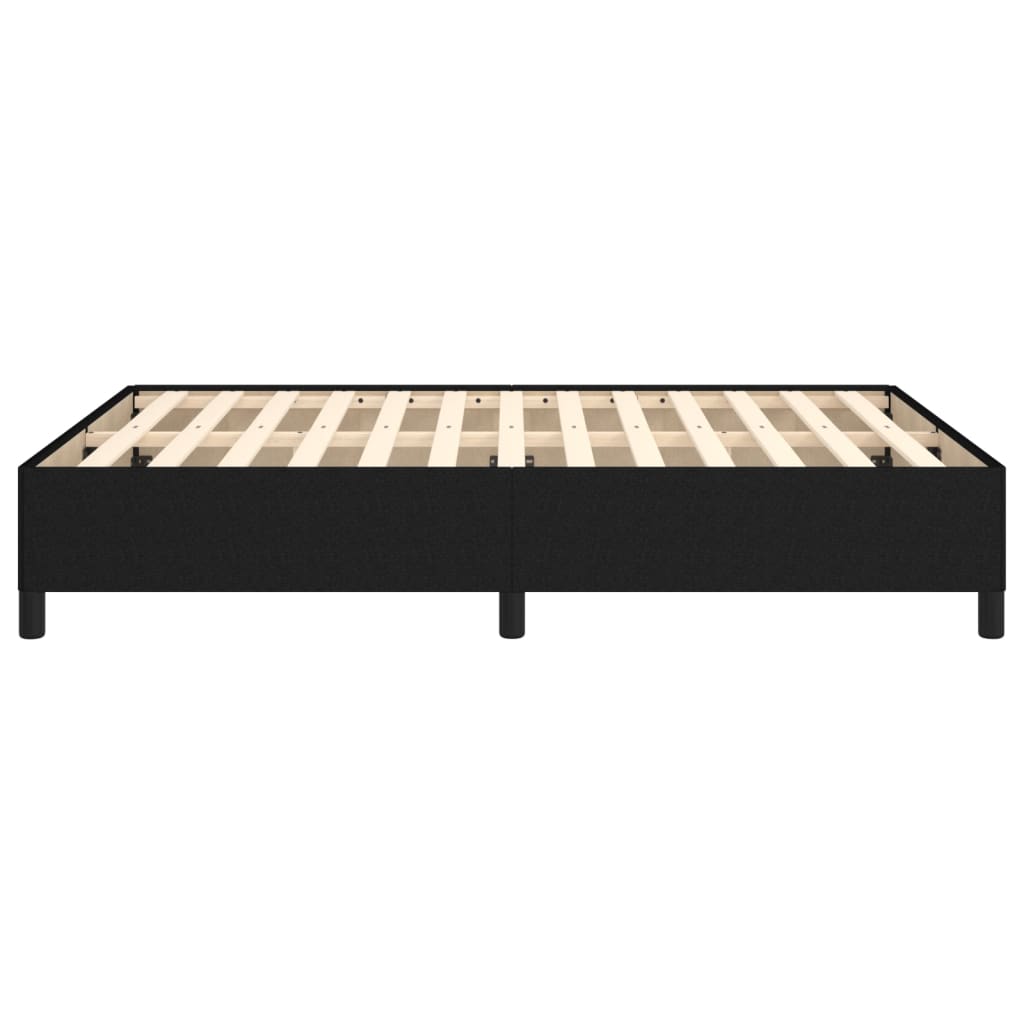 Bed Frame without Mattress Black 135x190 cm Double Double Fabric