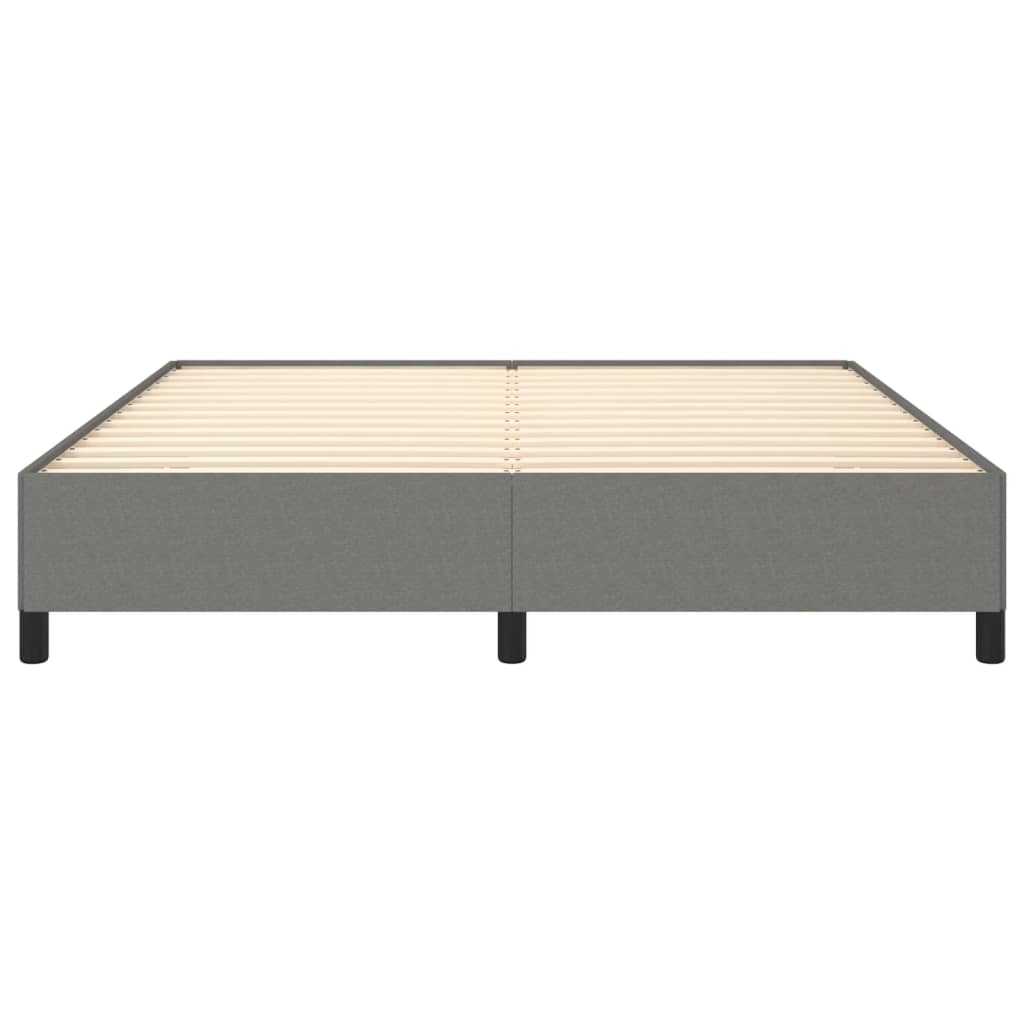Bed Frame without Mattress Dark Grey Super King Fabric