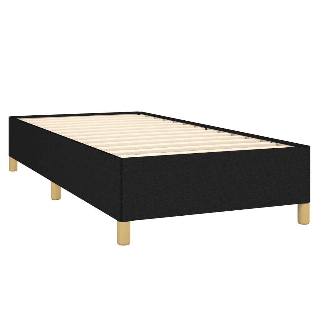 vidaXL Bed Frame without Mattress Black 90x190 cm Single Single Fabric