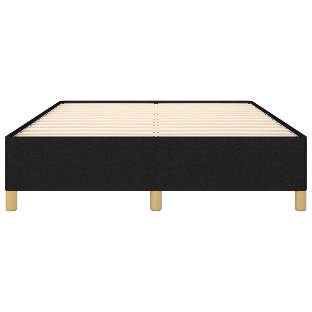 Bed Frame without Mattress Black 135x190 cm Double Double Fabric
