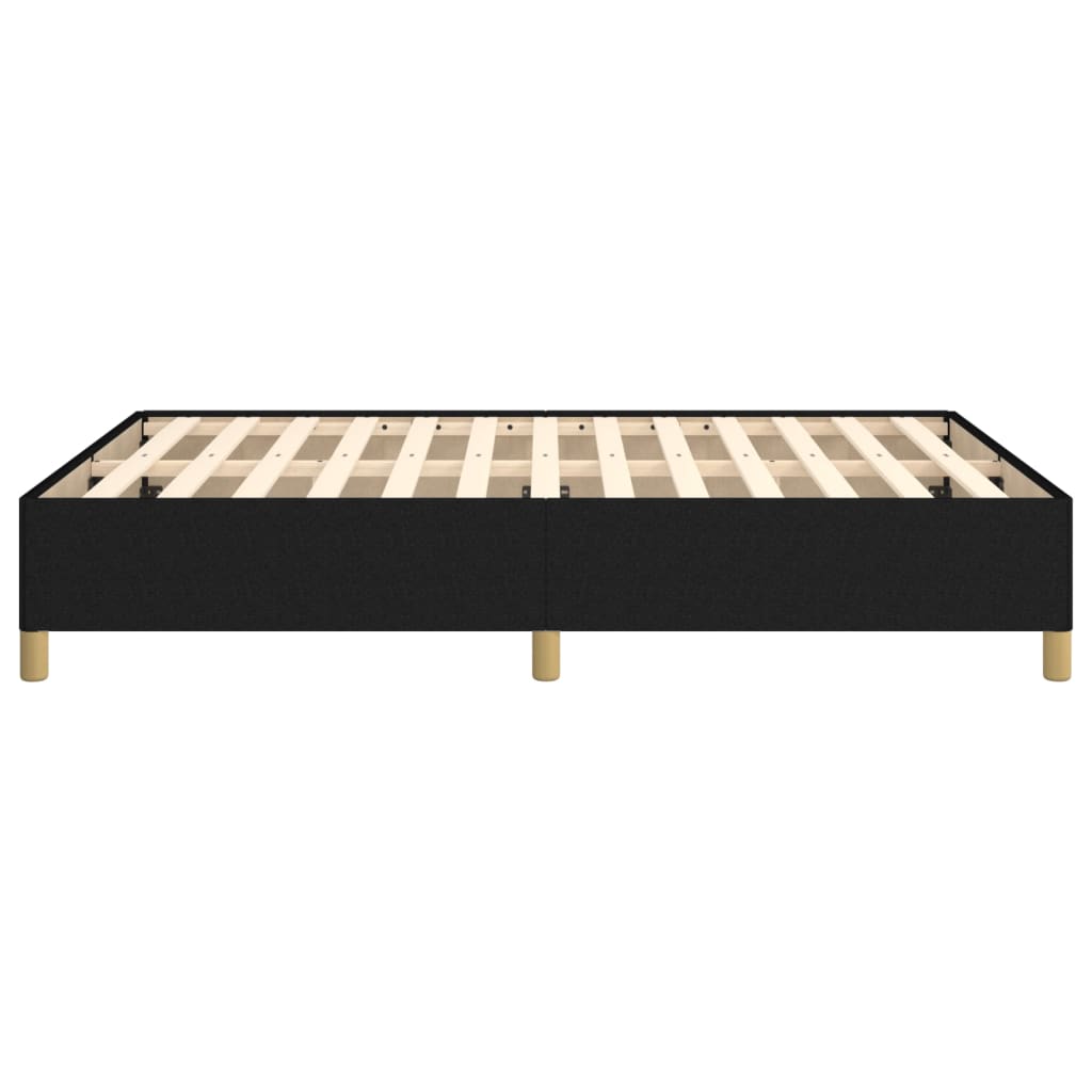 Bed Frame without Mattress Black 135x190 cm Double Double Fabric