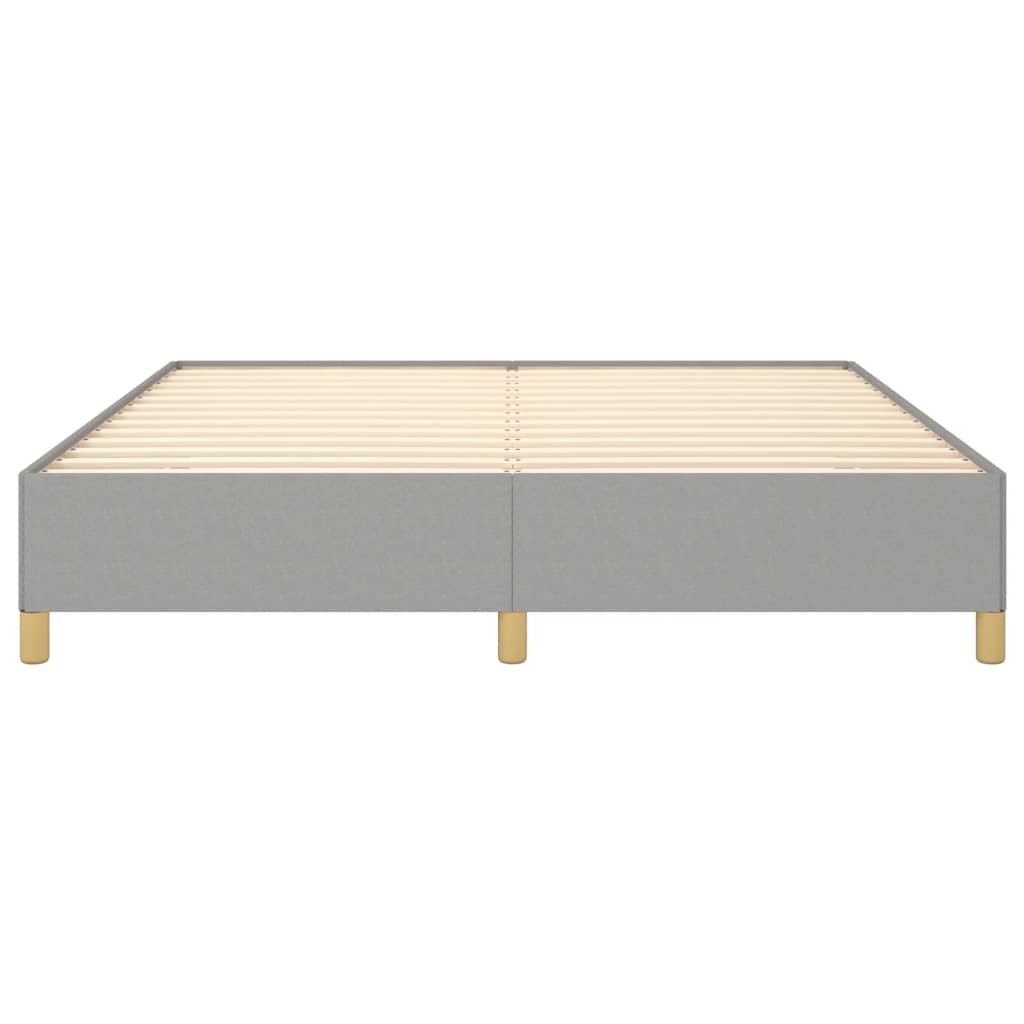 Bed Frame without Mattress Light Grey 180x200cm Super King Fabric