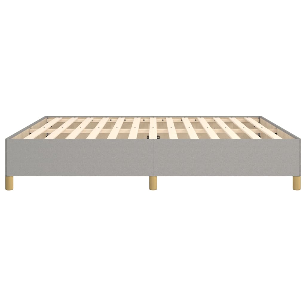 Bed Frame without Mattress Light Grey 180x200cm Super King Fabric
