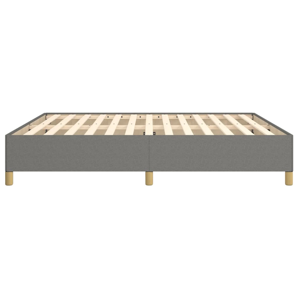 Bed Frame without Mattress Dark Grey 180x200cm Super King Fabric
