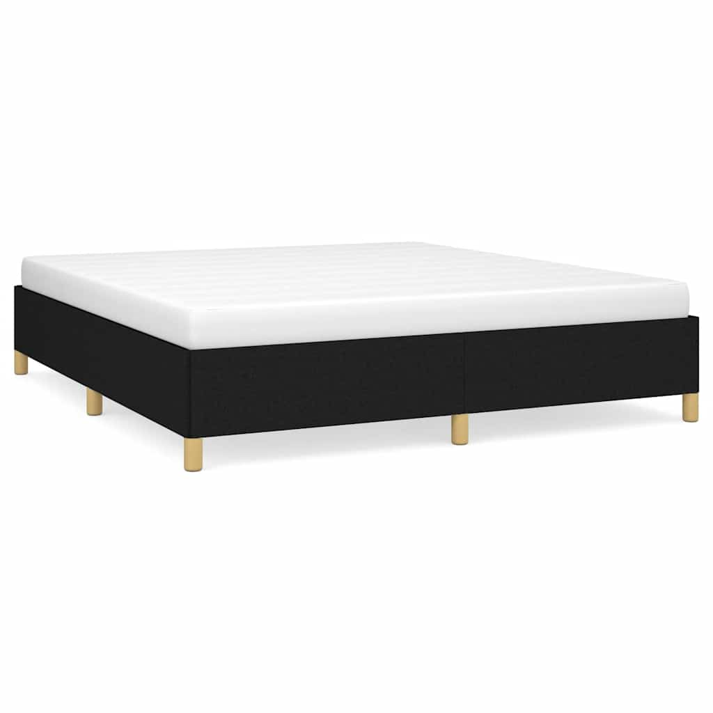 Bed Frame without Mattress Black 180x200 cm Super King Super King Fabric