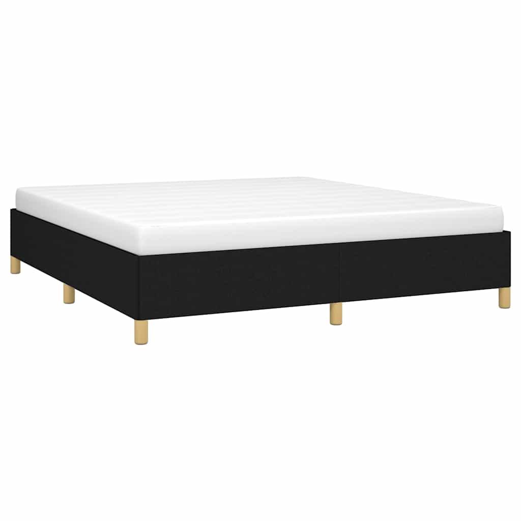 Bed Frame without Mattress Black 180x200 cm Super King Super King Fabric