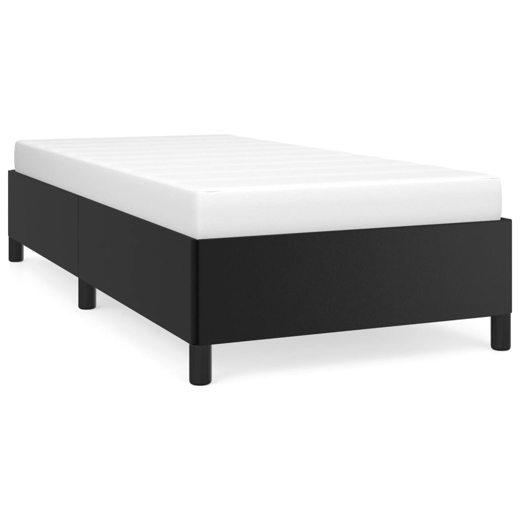 Bed Frame without Mattress Black 90x190 cm Single Single Faux Leather
