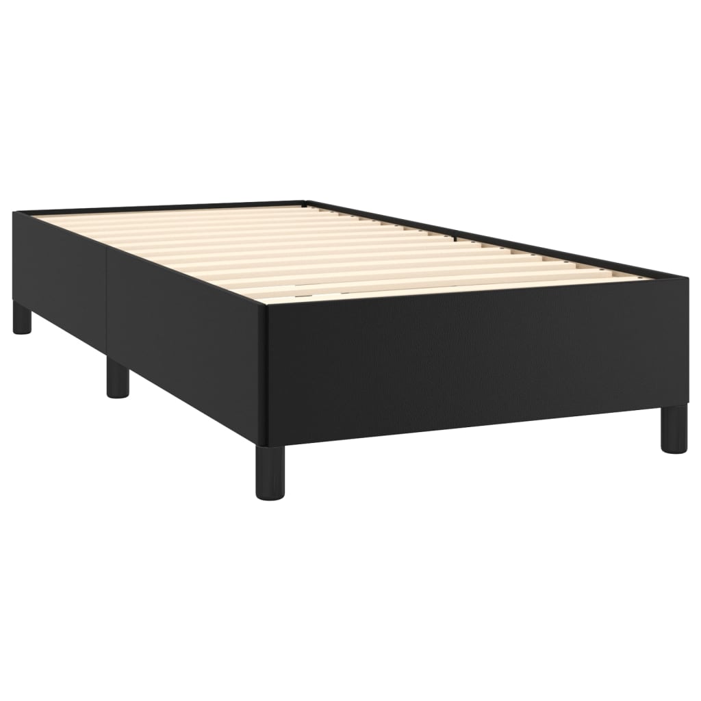 Bed Frame without Mattress Black 90x190 cm Single Single Faux Leather