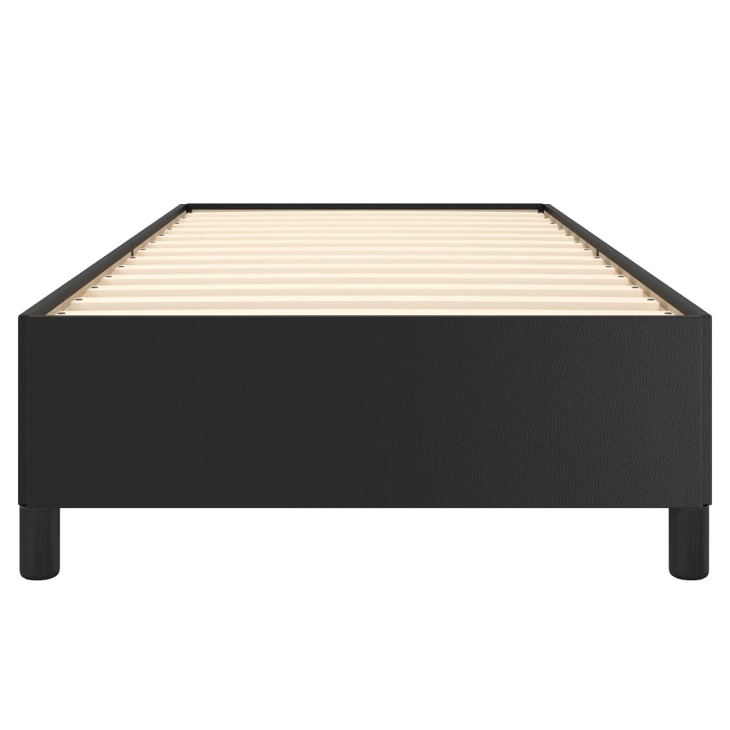 Bed Frame without Mattress Black 90x190 cm Single Single Faux Leather