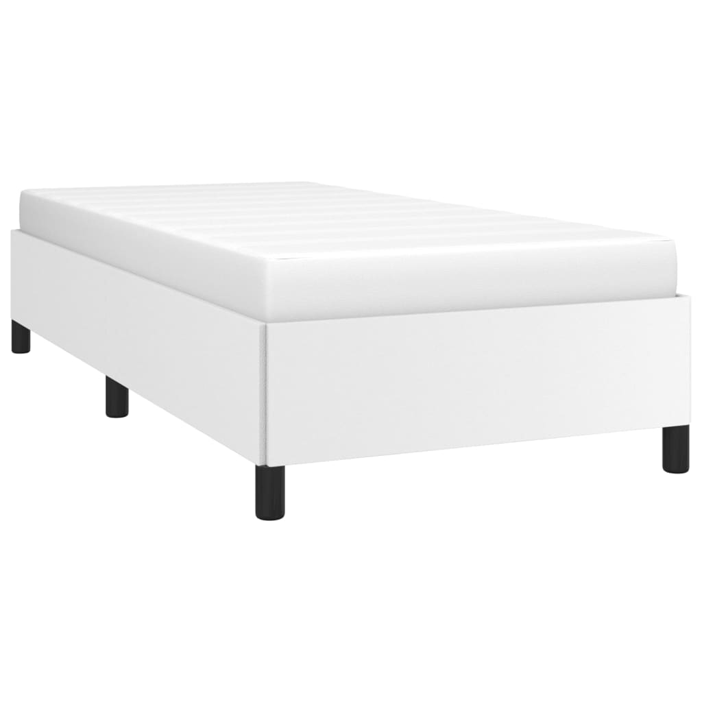 Bed Frame without Mattress White 90x190 cm Single Single Faux Leather