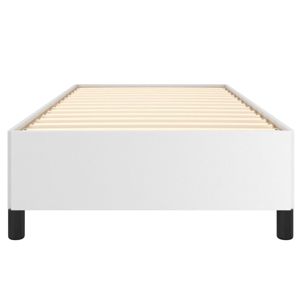 Bed Frame without Mattress White 90x190 cm Single Single Faux Leather