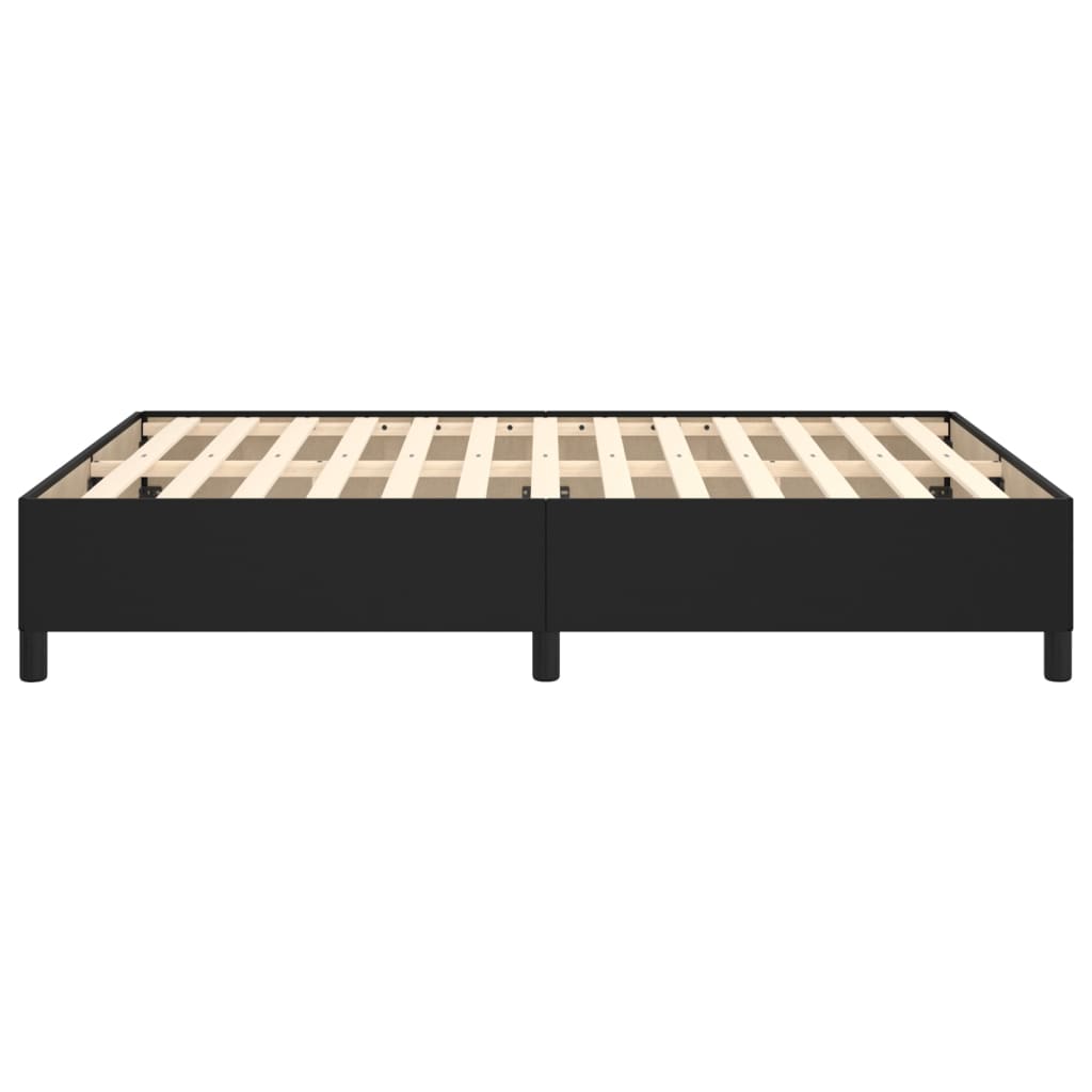 vidaXL Bed Frame without Mattress Black 135x190 cm Double Double Faux Leather