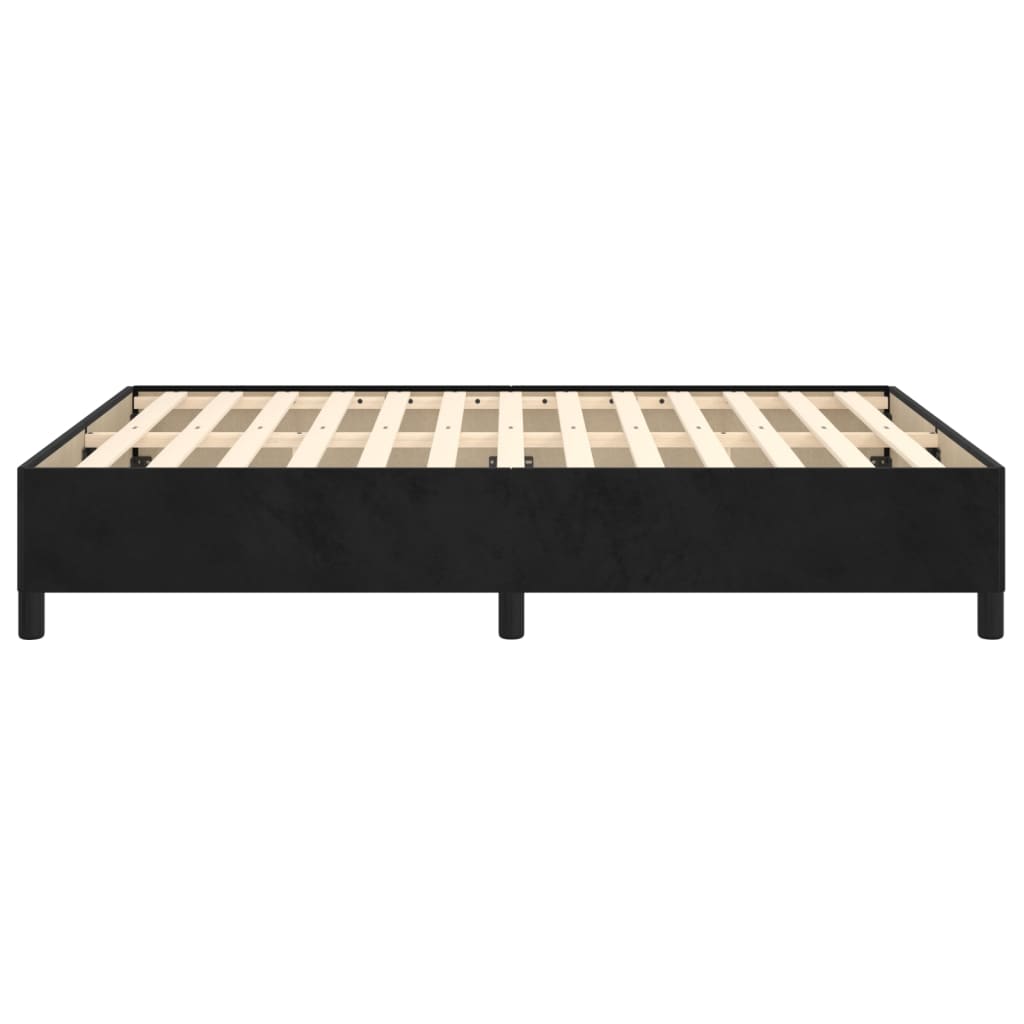 Bed Frame without Mattress Black 135x190 cm Double Double Velvet