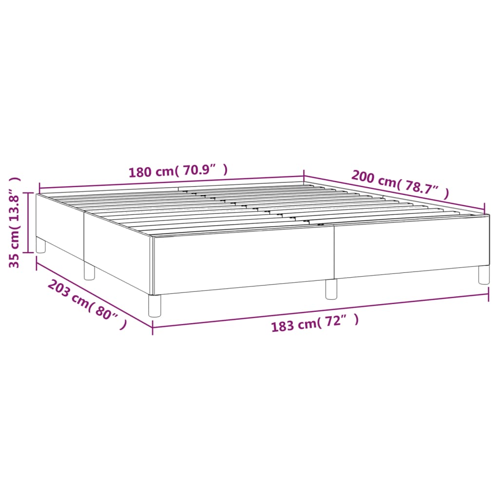 Bed Frame without Mattress Dark Grey Super King Velvet