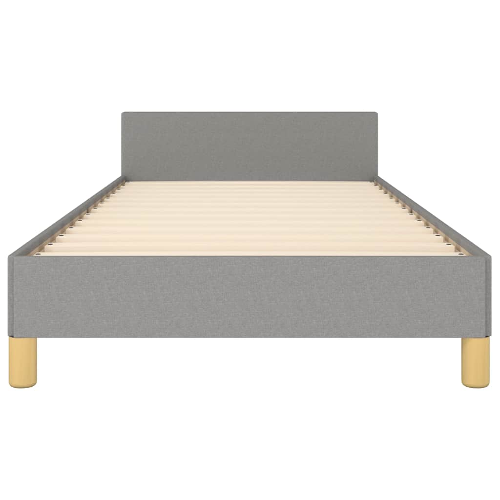 Bed Frame without Mattress Light Grey 90x190cm Single Fabric