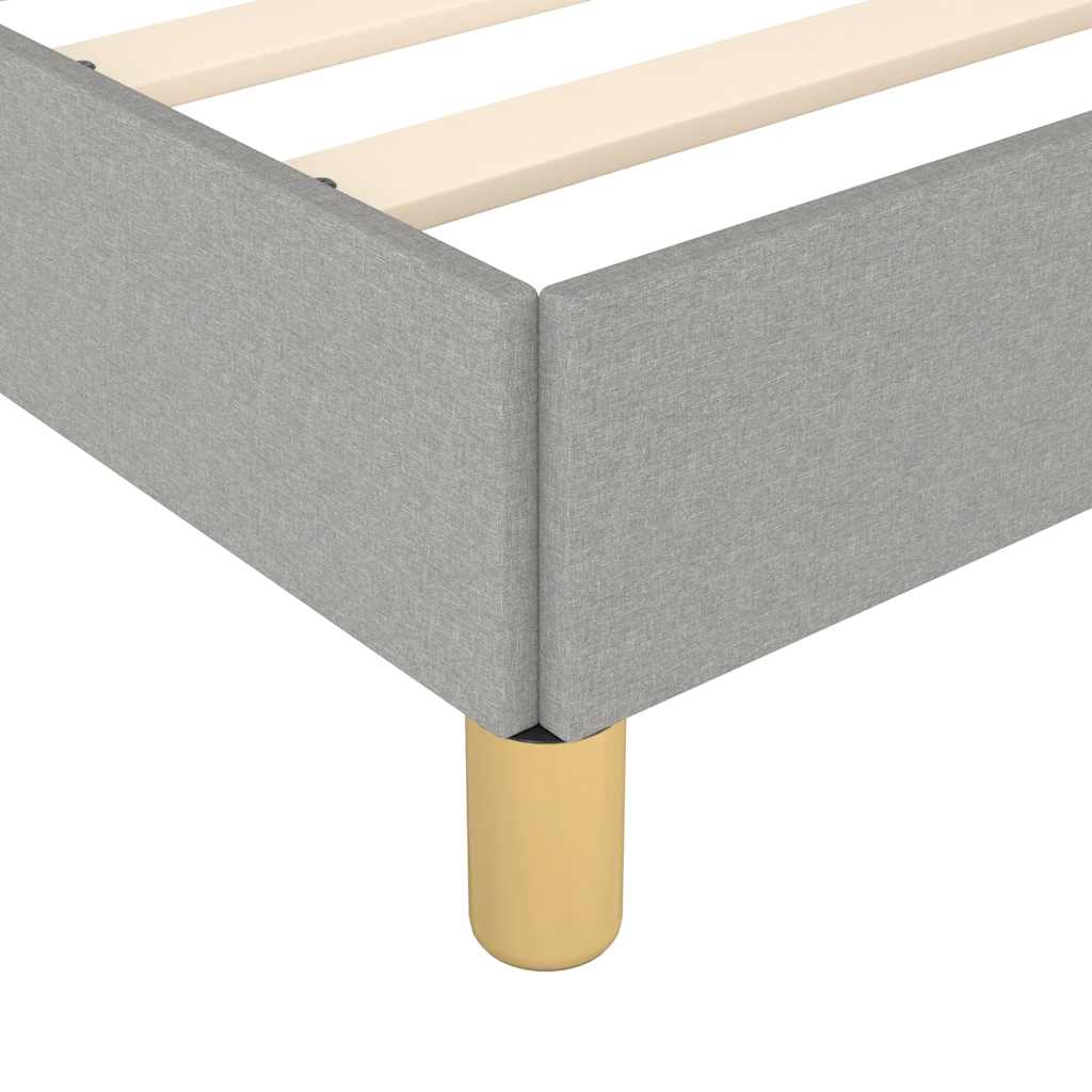 Bed Frame without Mattress Light Grey 90x190cm Single Fabric