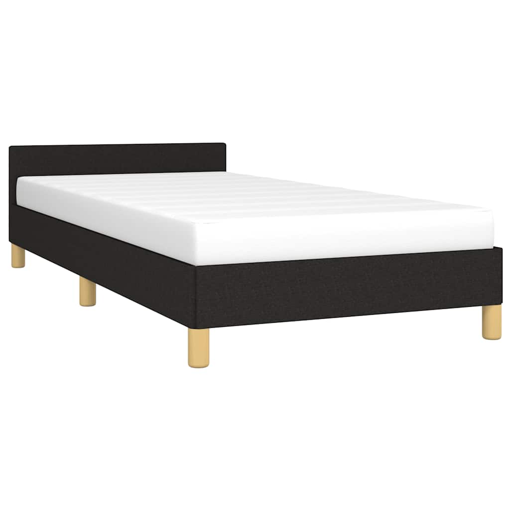 Bed Frame without Mattress Black 90x190cm Single Fabric