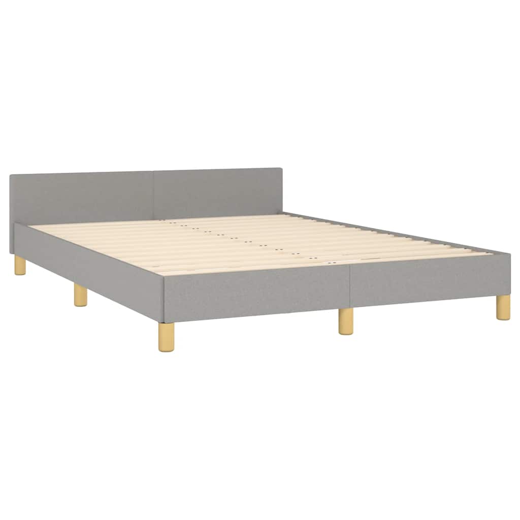 Bed Frame without Mattress Light Grey 180x200cm Super King Fabric