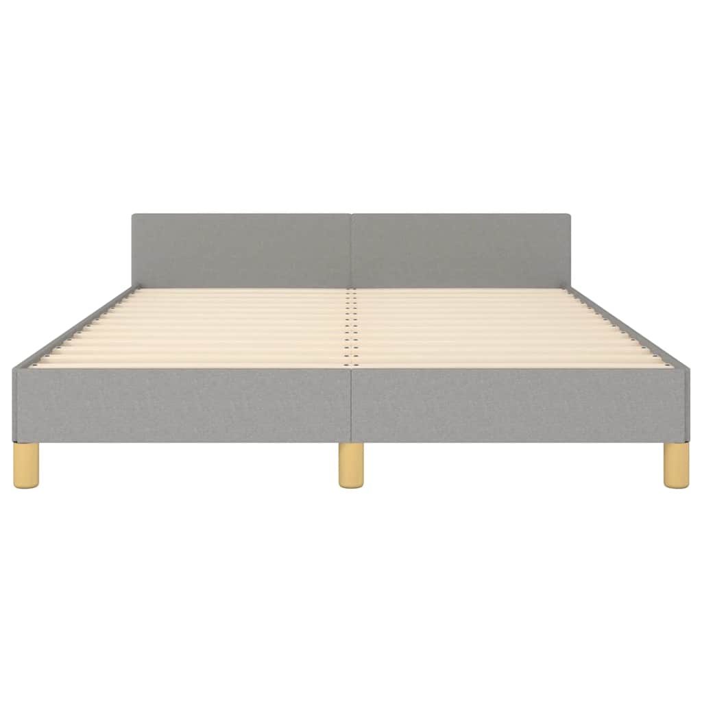 Bed Frame without Mattress Light Grey 180x200cm Super King Fabric