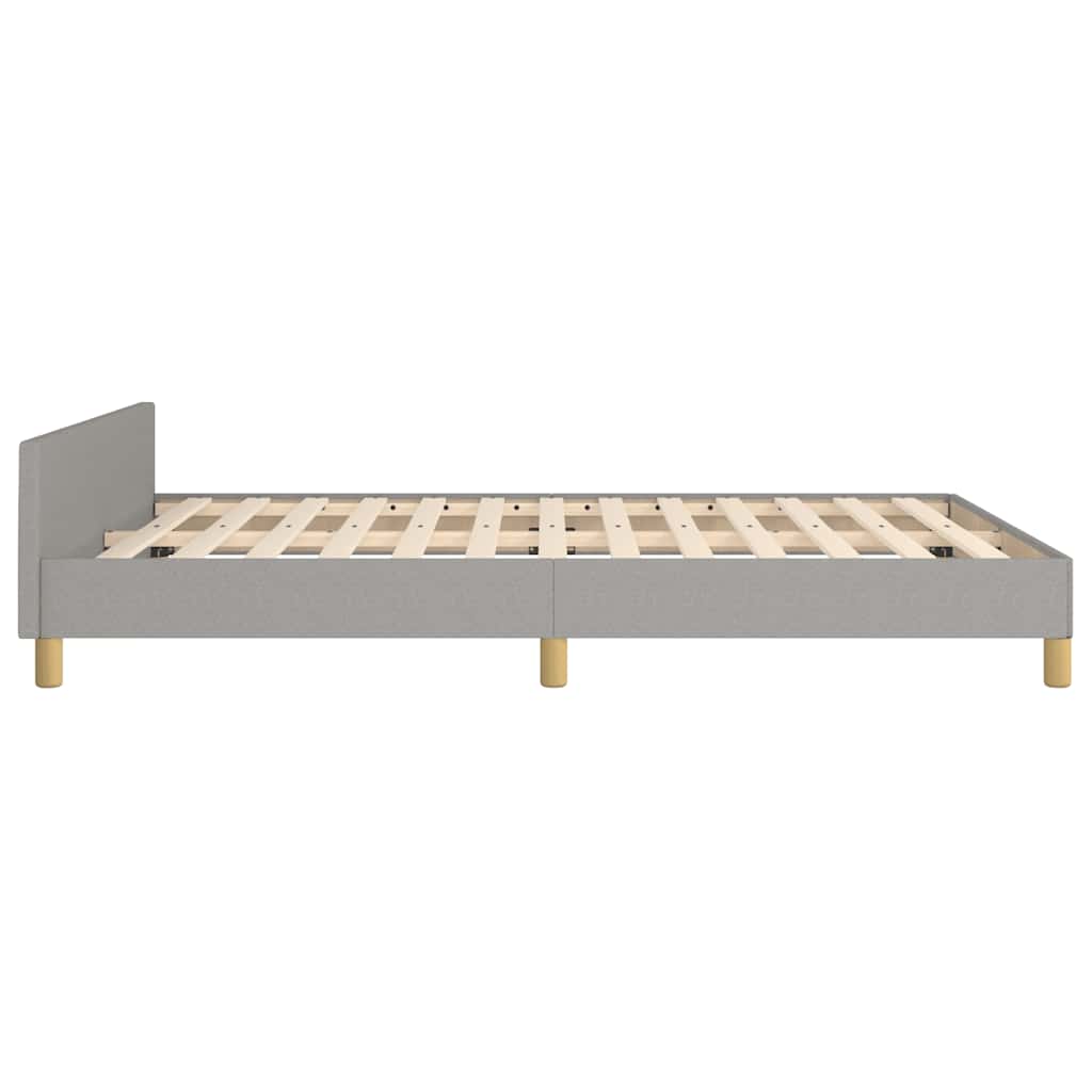 Bed Frame without Mattress Light Grey 180x200cm Super King Fabric