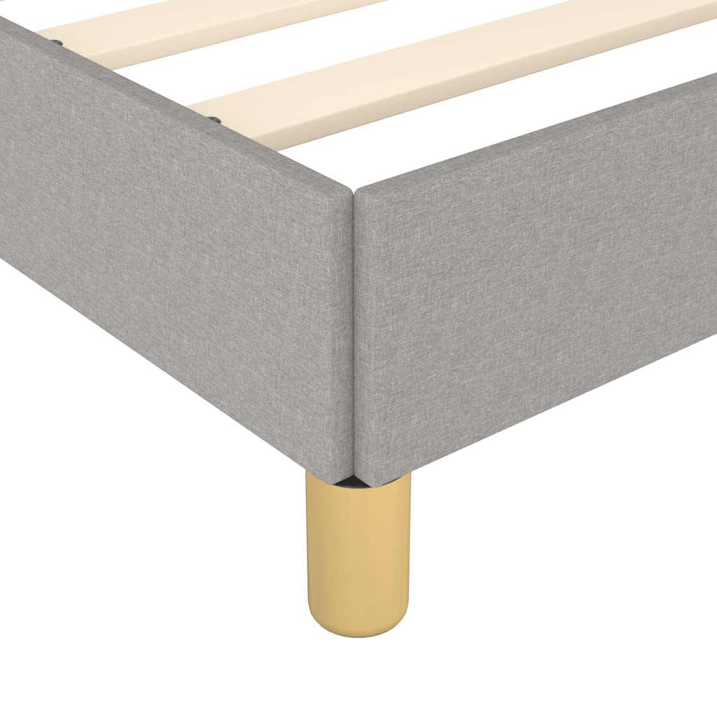 Bed Frame without Mattress Light Grey 180x200cm Super King Fabric