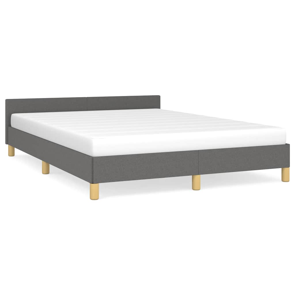 Bed Frame without Mattress Dark Grey 180x200cm Super King Fabric