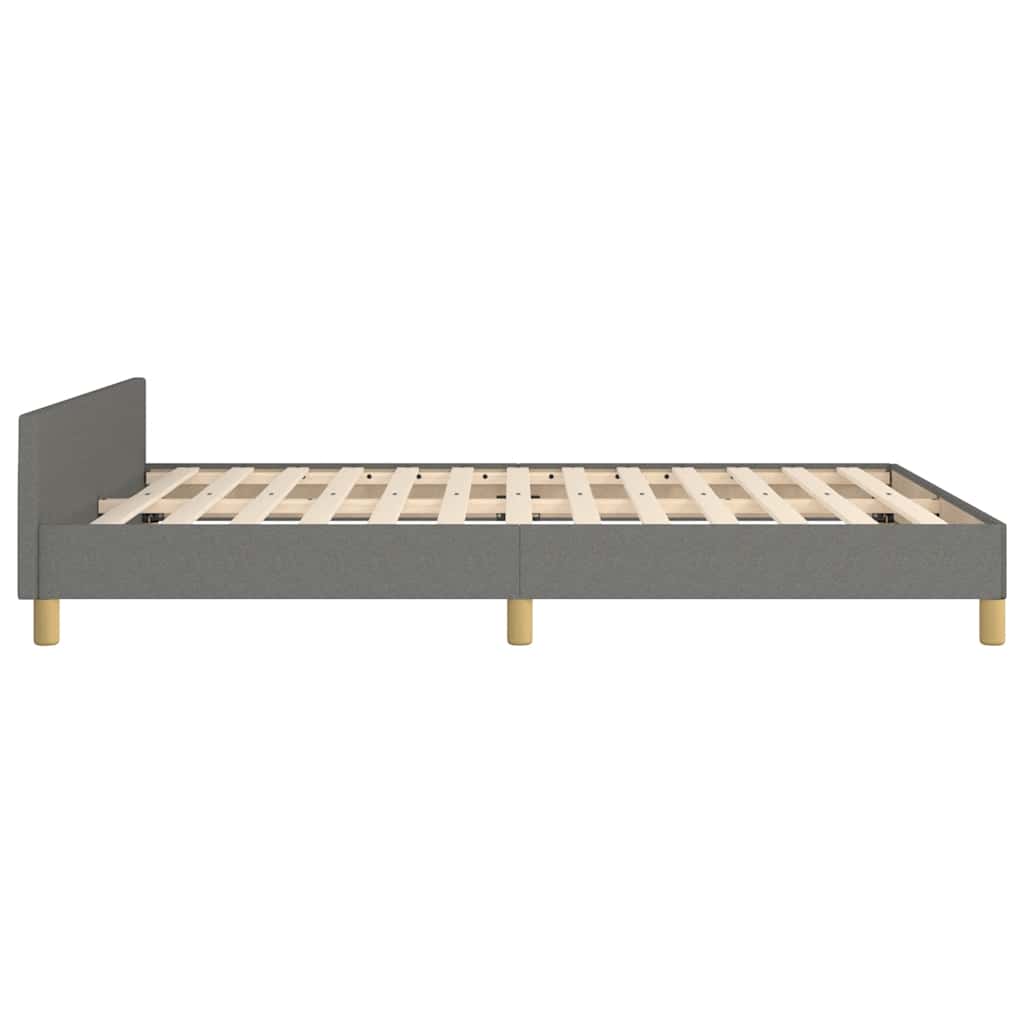 Bed Frame without Mattress Dark Grey 180x200cm Super King Fabric