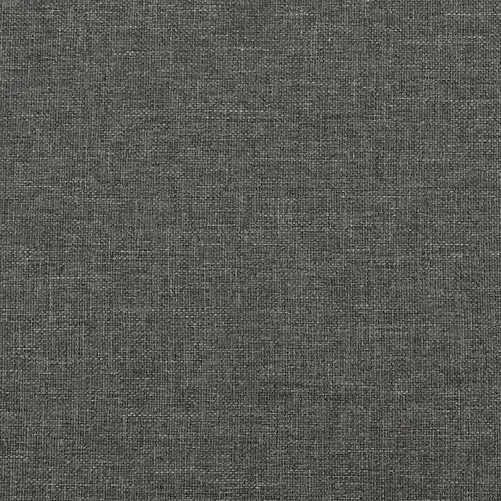 Bed Frame without Mattress Dark Grey 180x200cm Super King Fabric