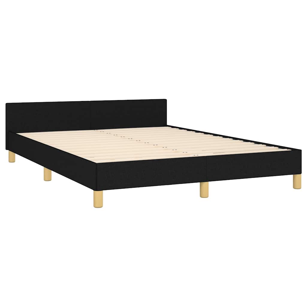 Bed Frame without Mattress Black 180x200cm Super King Fabric