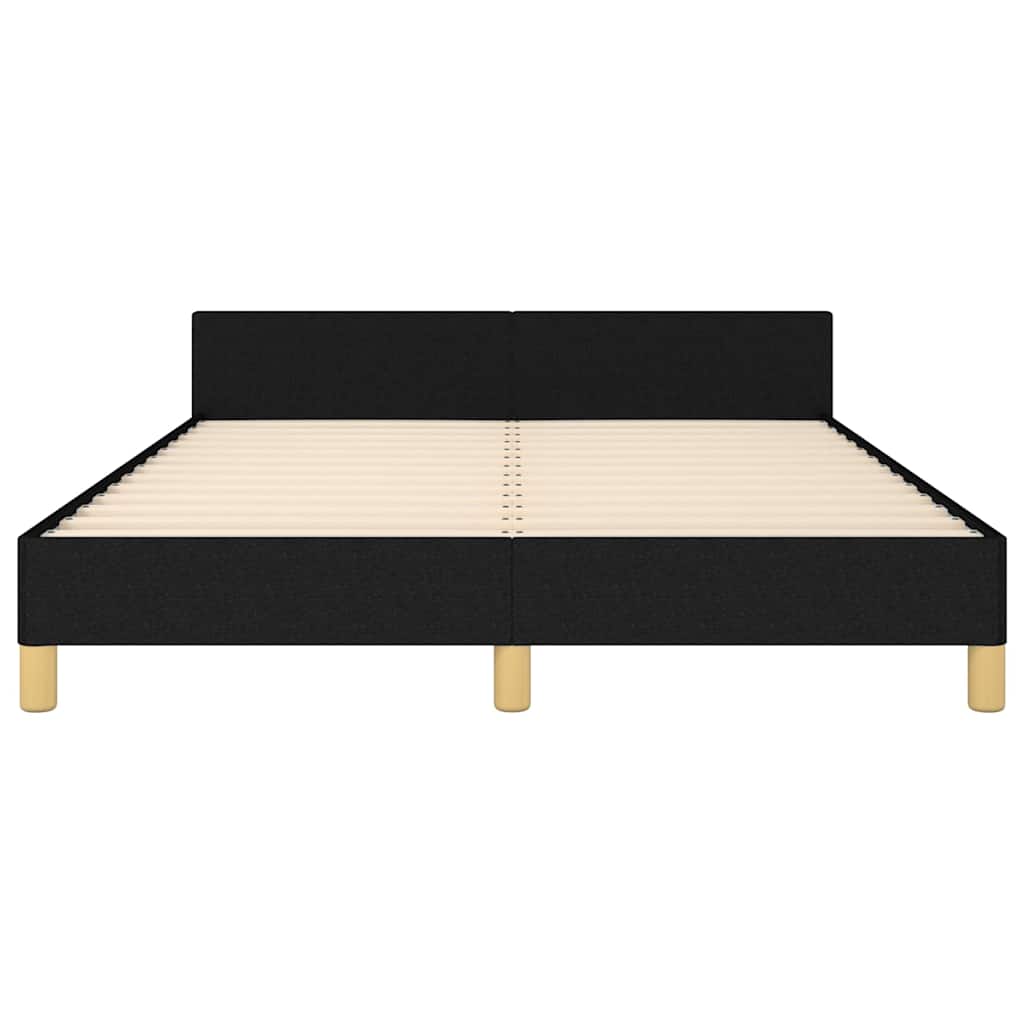 Bed Frame without Mattress Black 180x200cm Super King Fabric