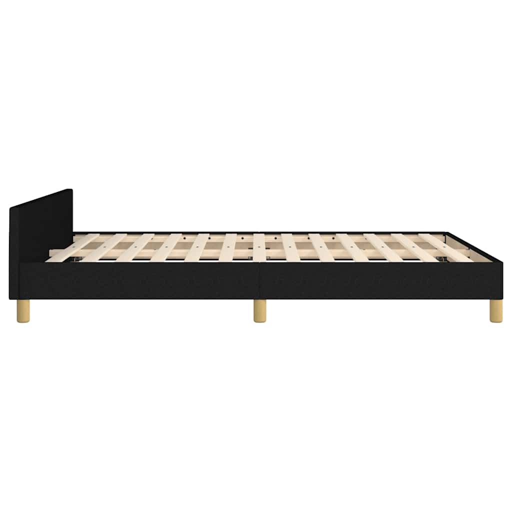 Bed Frame without Mattress Black 180x200cm Super King Fabric
