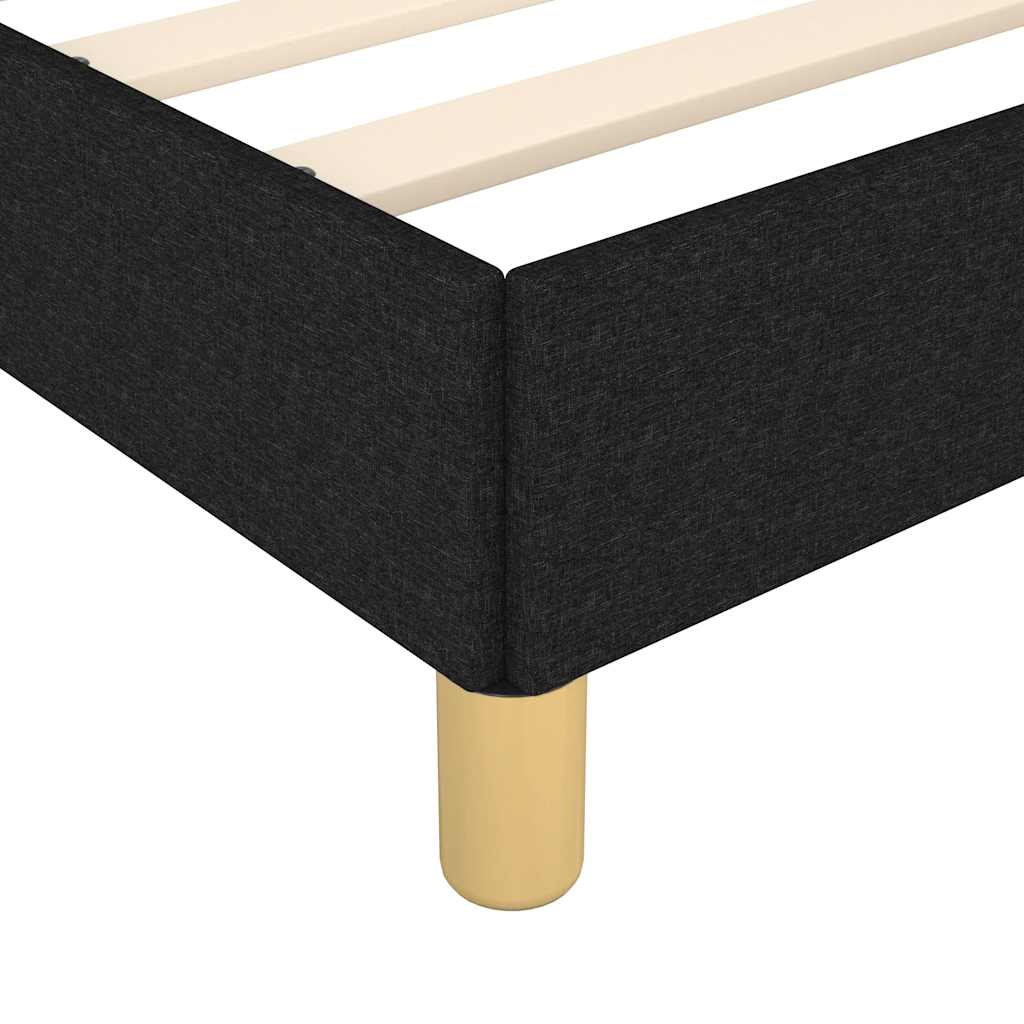 Bed Frame without Mattress Black 180x200cm Super King Fabric