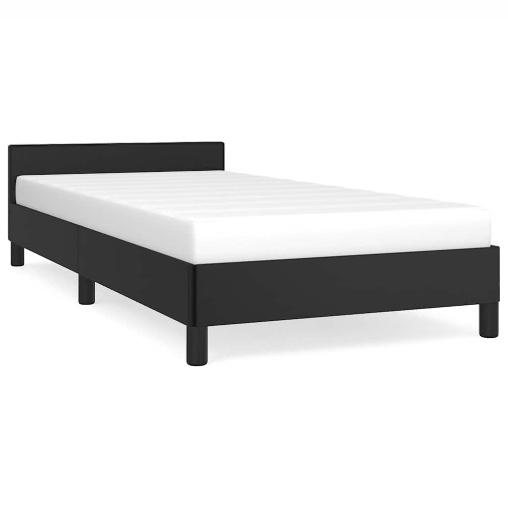 Bed Frame without Mattress Black 90x190cm Single Faux Leather