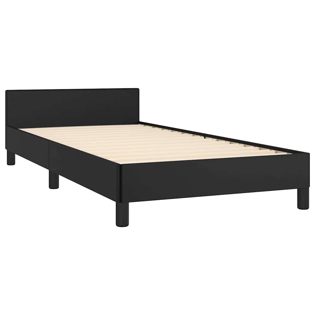 Bed Frame without Mattress Black 90x190cm Single Faux Leather