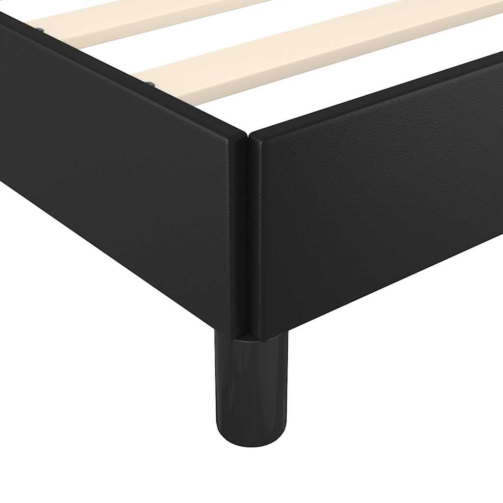 Bed Frame without Mattress Black 180x200cm Super King Faux Leather
