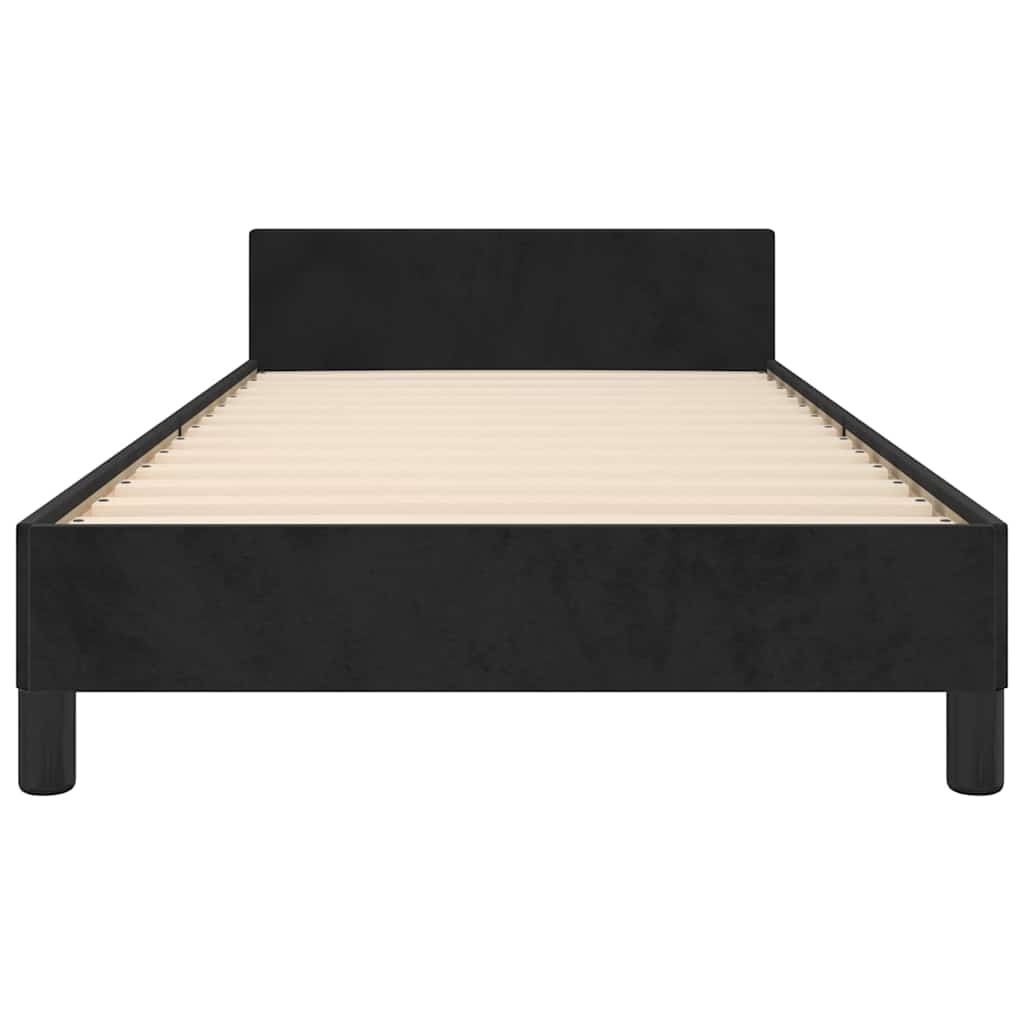 Bed Frame without Mattress Black 90x190cm Single Velvet