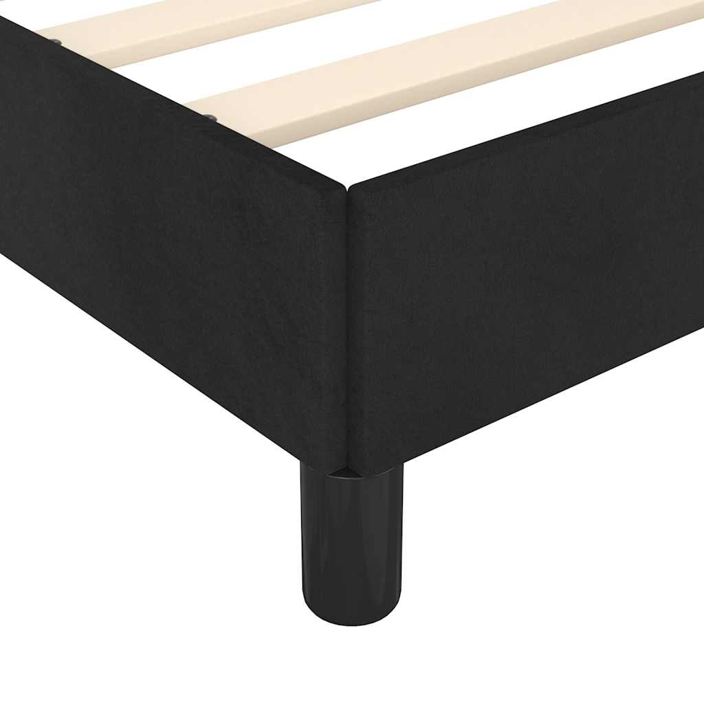 Bed Frame without Mattress Black 135x190cm Double Velvet