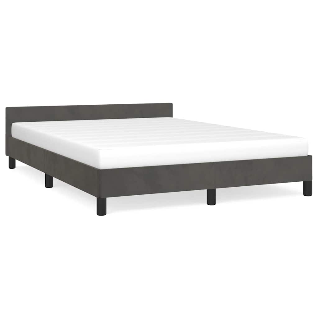 Bed Frame without Mattress Dark Grey 180x200cm Super King Velvet