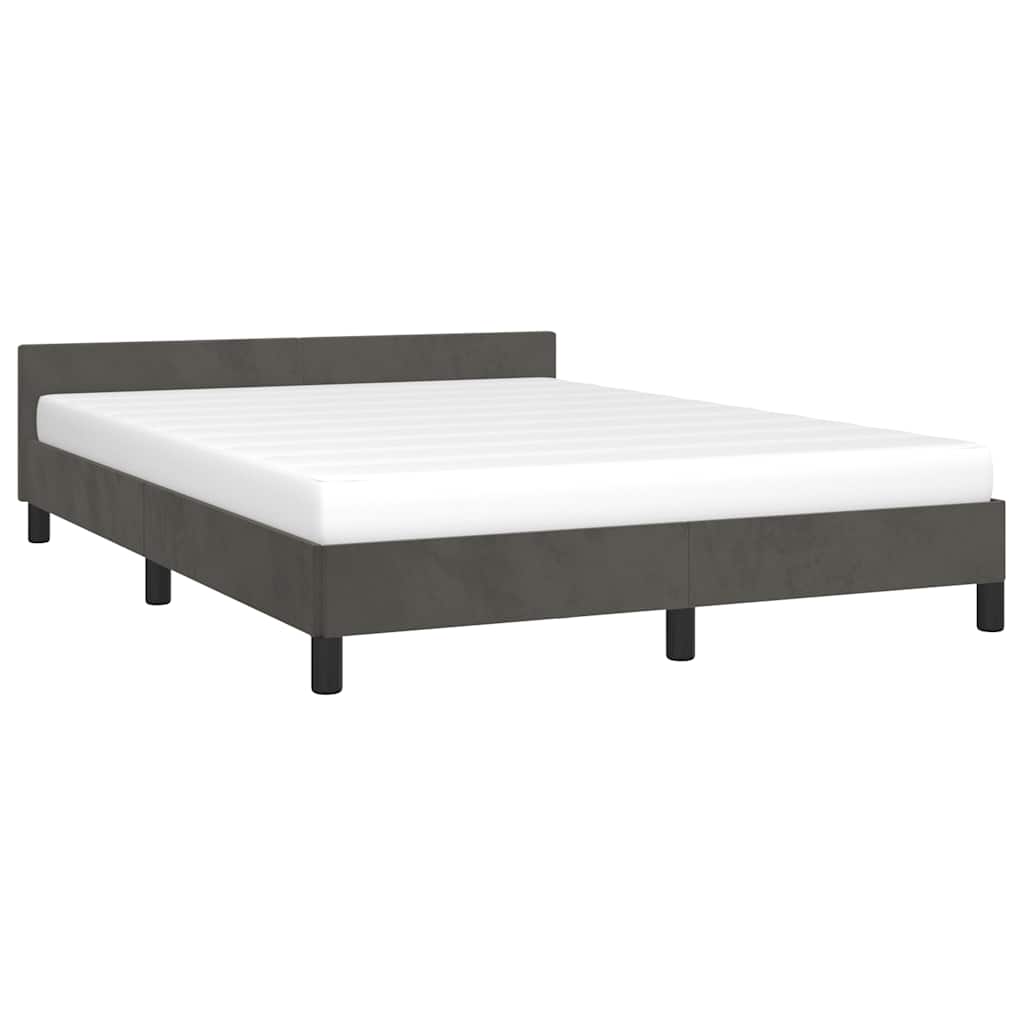 Bed Frame without Mattress Dark Grey 180x200cm Super King Velvet