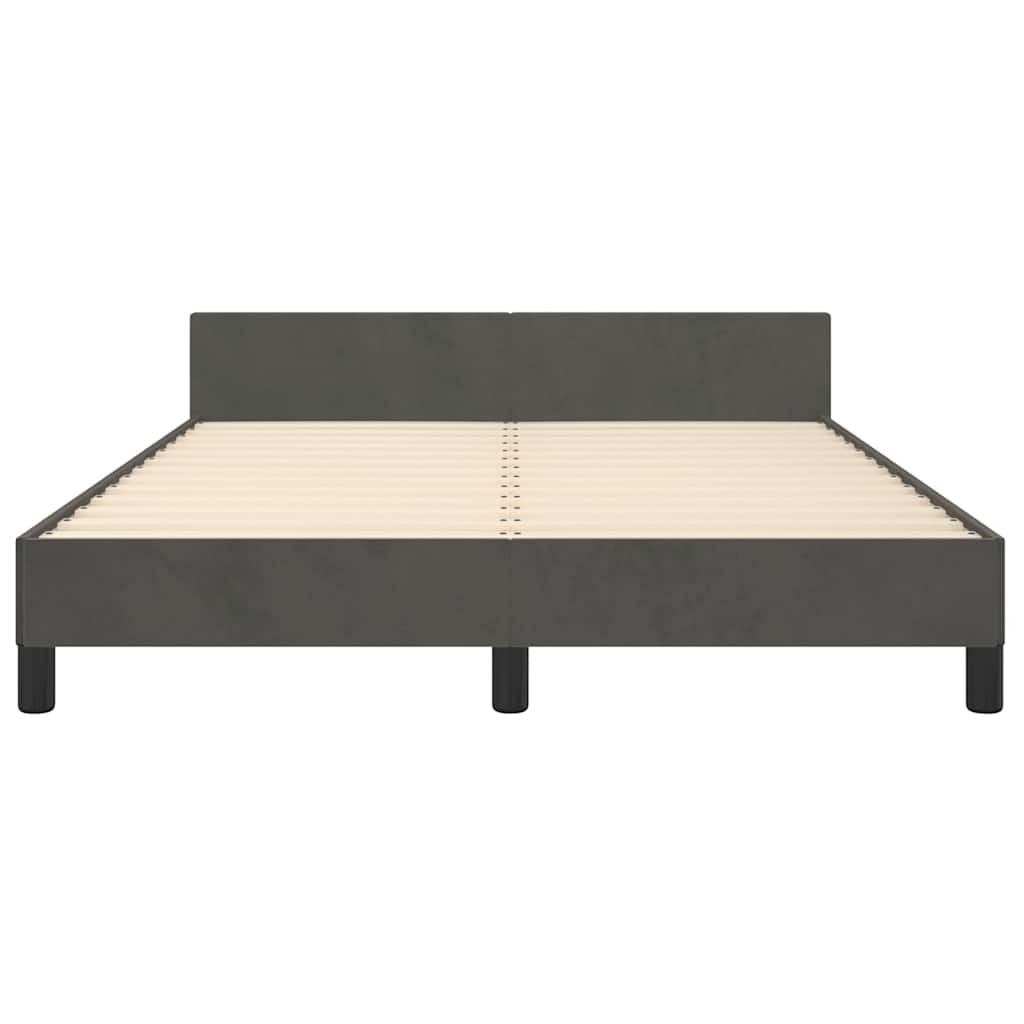 Bed Frame without Mattress Dark Grey 180x200cm Super King Velvet